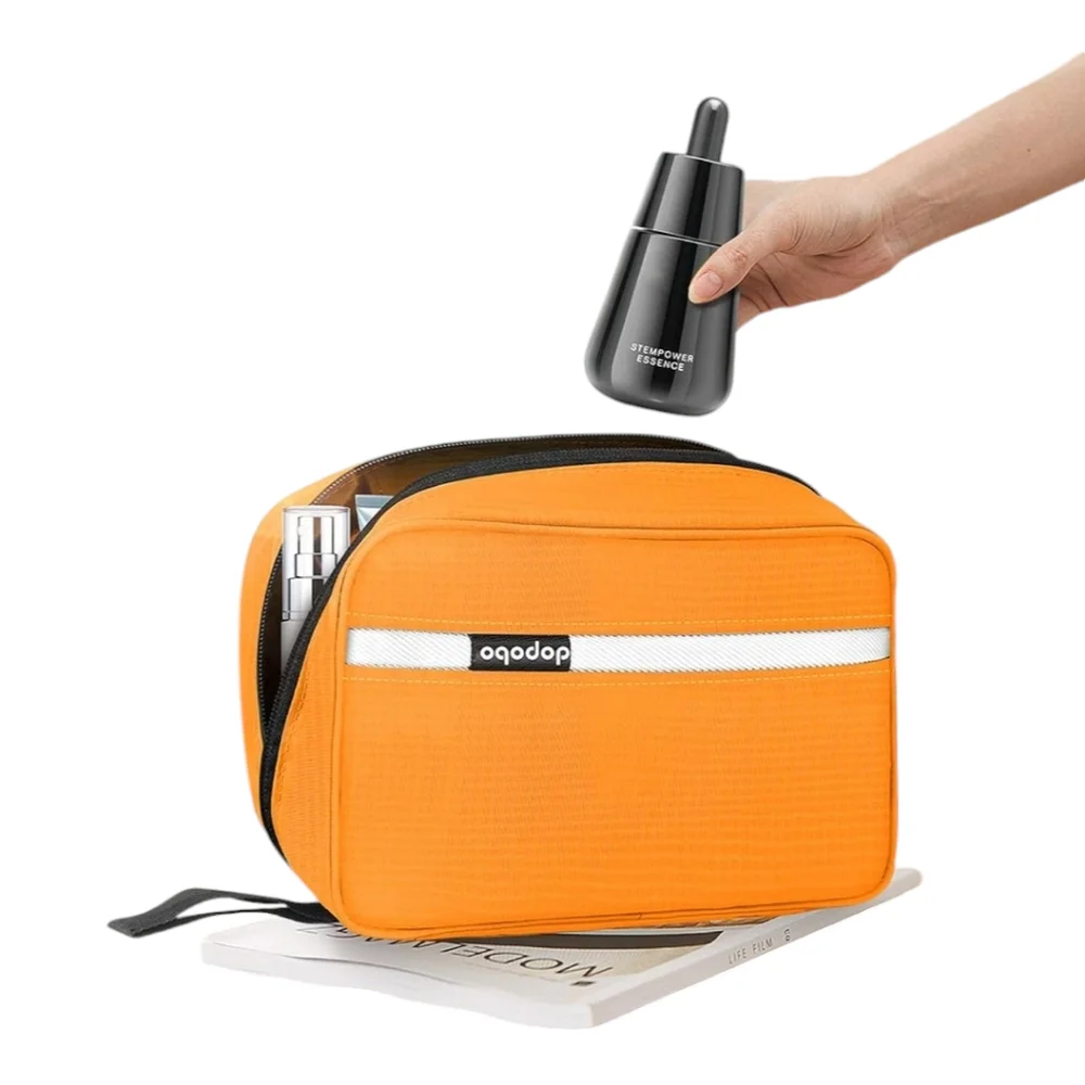Travel Toiletry Bag - Waterproof, Hanging Hook, Portable Organizer for W & M